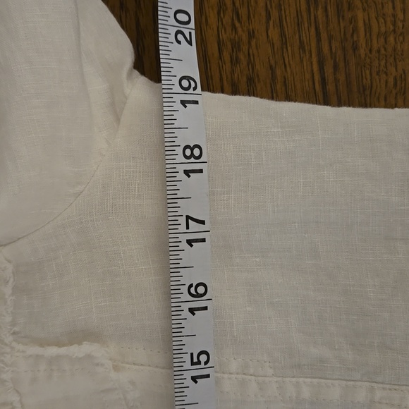 TOMMY BAHAMA WOMEN'S TWO PALMS RAW EDGE 100% LINEN JACKET SMALL WHITE - Picture 14 of 14